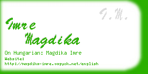 imre magdika business card
